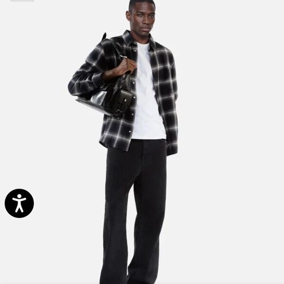 $315 Men’s The Kooples Black plaid Shirt NWT XL - Picture 2 of 8